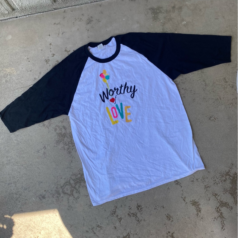 Worthy of Love Baseball Tee NWOT